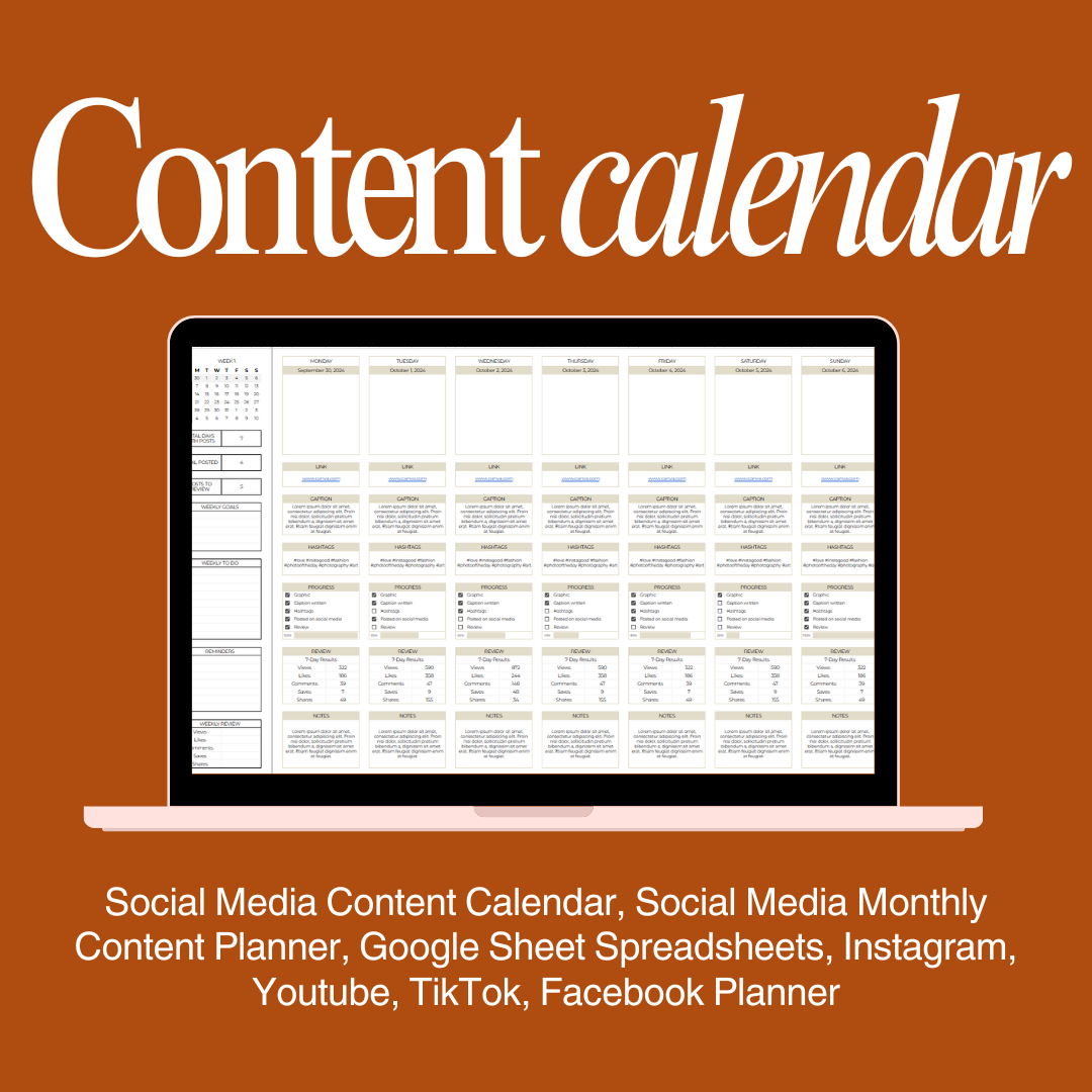 Content calendar